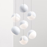 Ohm Multi Light Pendant - Matte White Sandtex / Matte Opal