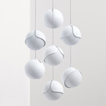 Ohm Multi Light Pendant - Matte White Sandtex / Matte Opal