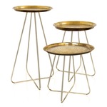 New Casablanca Table Set of Three - Brass