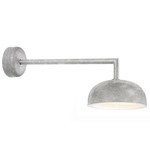 Dome Wall Light - Gloss White / Galvanized