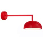 Dome Wall Light - Gloss White / Red
