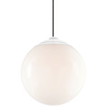 Globe Pendant - Discontinued Model - Gloss White / White