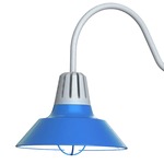 Heavy Metal Wall Light - Satin Silver / Aegean Blue