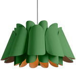 Federica Pendant - Black / Green/ Ash