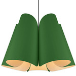 Julieta Pendant - Black / Green / Ash