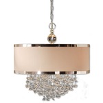 Fascination 3 Light Hanging Shade - Silver / Crystal