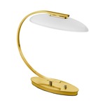 Vetro Table Lamp - Satin Brass / White