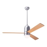Cirrus DC Ceiling Fan with Light - Brushed Aluminum / Maple
