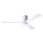 Cirrus Flush DC Ceiling Fan with Light - Gloss White / White