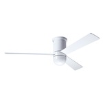 Cirrus Flush DC Ceiling Fan - Gloss White / White