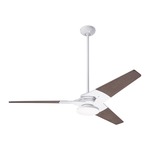 Torsion Ceiling Fan with Light - Gloss White / Graywash