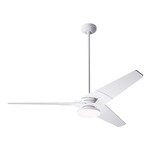 Torsion Ceiling Fan with Light - Gloss White / White