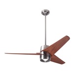 Velo DC Ceiling Fan - Bright Nickel / Mahogany Blades