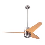 Velo DC Ceiling Fan - Bright Nickel / Maple