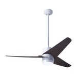 Velo DC Ceiling Fan - Gloss White / Ebony Wood