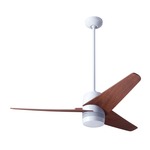 Velo DC Ceiling Fan - Gloss White / Mahogany Blades