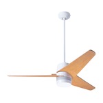 Velo DC Ceiling Fan - Gloss White / Maple