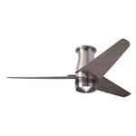 Velo Flush DC Ceiling Fan - Bright Nickel / Graywash