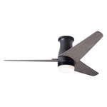 Velo Flush DC Ceiling Fan with Light - Dark Bronze / Graywash