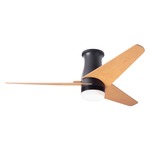 Velo Flush DC Ceiling Fan with Light - Dark Bronze / Maple