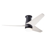 Velo Flush DC Ceiling Fan with Light - Dark Bronze / Whitewash