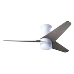 Velo Flush DC Ceiling Fan - Gloss White / Graywash