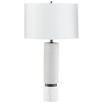 Astral Table Lamp - Gunmetal / White Linen