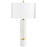 Archer Table Lamp - Brass / White Linen