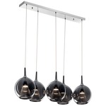 Zin Linear Multi Light Pendant - Chrome / Smoke