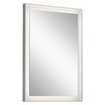 Ryame Lighted Mirror - Matte Silver / Frosted