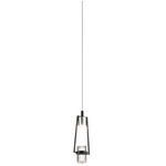 Ayse Mini Pendant - Chrome / Matte Black / Clear Bubble