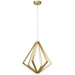 Everest Pendant - Champagne Gold / White