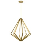 Everest Pendant - Champagne Gold / White
