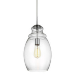 Marino Pendant - Chrome / Clear