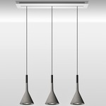 Aplomb Linear Multi Light Pendant - White / Concrete Grey