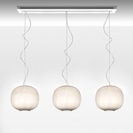 Tartan Linear Multi Light Pendant - White / White