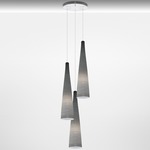 Tite One Round Multi Light Pendant - White / Black