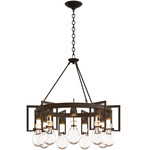 Apothecary Circular Chandelier - Bronze / Clear