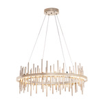 Cityscape Circular Chandelier - Soft Gold / Soft Gold