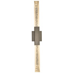 Refraction Double Outdoor Wall Sconce - Coastal Dark Smoke / Clear