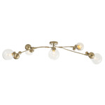 Sprig Semi Flush Ceiling Light - Soft Gold / Water Glass