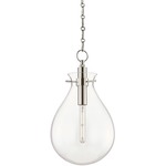 Ivy Pendant - Polished Nickel / Clear