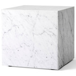 Plinth Cubic Marble Table - White Marble