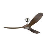 Maverick Indoor / Outdoor Ceiling Fan - Brushed Steel / Walnut