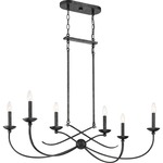 Calligraphy Linear Chandelier - Old Black