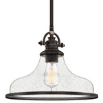 Grant Pendant - Palladian Bronze / Clear Seedy