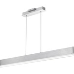 Cutlas Linear Pendant - Brushed Aluminum / White