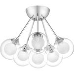 Spellbound Semi Flush Ceiling Light - Polished Chrome / Clear