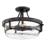 Outpost Semi Flush Ceiling Light - Palladian Bronze / Clear Seedy