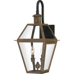 Rue De Royal Outdoor Lantern Wall Light - Industrial Bronze / Clear